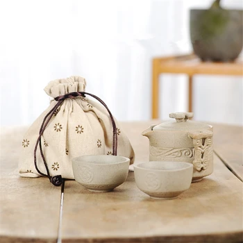 Nešiojamų Keramikos Teaware Rinkiniai Kung Arbatos Kinija Arbatinukas Su Arbatos Puodelio Kelionės Arbatos Rinkiniai Vandens Virdulys Home Office Drinkware Gaiwan