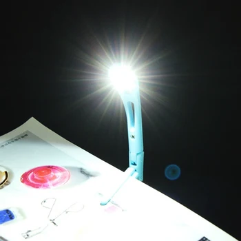 Nešiojamų LED Lempa Mini Clip-On Lankstus Energijos taupymo Led Nakties Šviesos Kelionės Miegamojo Lovos Knygos Šviesa Atsitiktinai Spalva