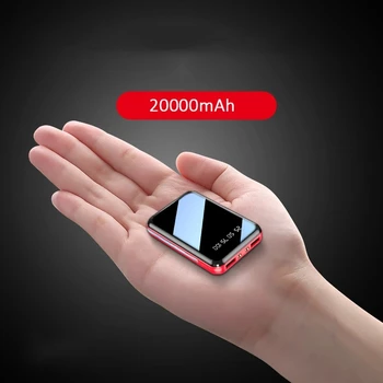 Nešiojamų Mini Galios Banko 20000mAh USB Įkrovimo Kroviklis Išorės Baterija Skirta Xiaomi Mi 8 