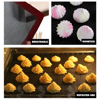Non-Stick Silikoninis Kepimo Kilimėlis Trinkelėmis Sausainių Kepimo Mini Tortas Bakeware Konditerijos Įrankiai, Virtuvės Geležinkelių Tešlos Kilimėlis