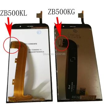Null 5.0 colių ZB500KG LCD Ekranas+Touch Ekrano skydelis skaitmeninis keitiklis Reikmenys ASUS Zenfone EITI ZB500KL X00AD Išmanųjį telefoną