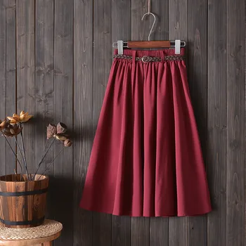 Obrix mielas moterų minkštas oficialų sijonas vidutinio ilgio streetwear mados derliaus aukšto juosmens už