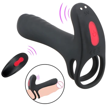 OLO Varpos Žiedas Makšties Klitorį Stimuliuoja Pora Vibratorius G-Spot, Uždelsta Ejakuliacija Skatinti Orgazmas Suaugusiųjų Sekso Žaislai