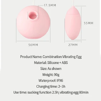OMYSKY Mini Čiulpti Vibratorius Blowjob Klitorio Stimuliatorius Krūtinę Gyvis Su Vibruojančiu Kiaušiniu Makšties orgazmas USB įkrovimo Sekso Žaislas