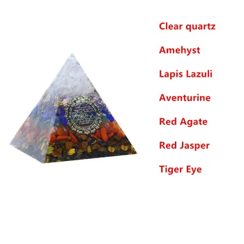 Orgonite Septynios Čakros Energijos Piramidės Aura Būrimą Prekių Jogos Meditacija Papuošalai Dervos Amatų Apsaugos Gydymo Akmuo