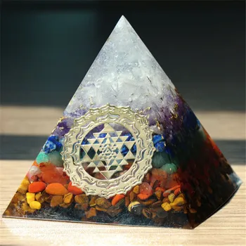 Orgonite Septynios Čakros Energijos Piramidės Aura Būrimą Prekių Jogos Meditacija Papuošalai Dervos Amatų Apsaugos Gydymo Akmuo