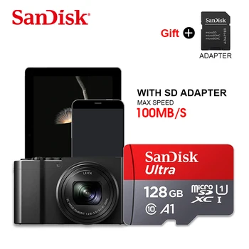 Originalios SanDisk micro SD Kortelę 16GB 32GB 64GB 128GB 256 GB Ultra A1 microSDXC 120MB/s UHS-I Class10 