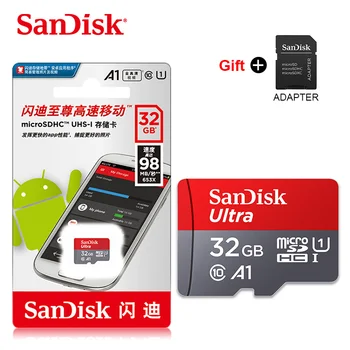 Originalios SanDisk micro SD Kortelę 16GB 32GB 64GB 128GB 256 GB Ultra A1 microSDXC 120MB/s UHS-I Class10 