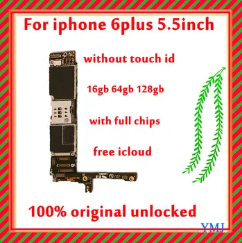 Originalus iphone 6 Plus su touch id atrakinta iphone 6 Plius 64gb 128 gb 16gb Logika valdybos Nemokamai iCloud su pilna žetonų