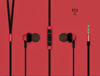 Originalus Remax RM-610D In-Ear Laidinio Muzikos Ausinių žemų dažnių garsiakalbis Hi-Fi, Aukštos Kokybės Stereo Garsas Linijos Kontrolės