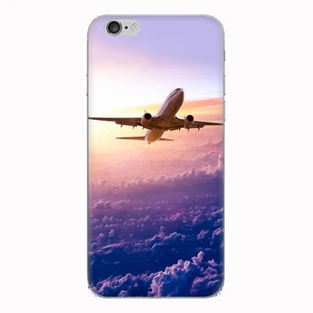 Orlaivių Lėktuvas skristi Skaidrus Telefono dėklas skirtas iPhone 12 11 Pro Max 12 Mini X XR XS 8 7 6S 6 Plius 5 5S SE 2020 m.