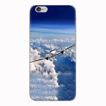 Orlaivių Lėktuvas skristi Skaidrus Telefono dėklas skirtas iPhone 12 11 Pro Max 12 Mini X XR XS 8 7 6S 6 Plius 5 5S SE 2020 m.