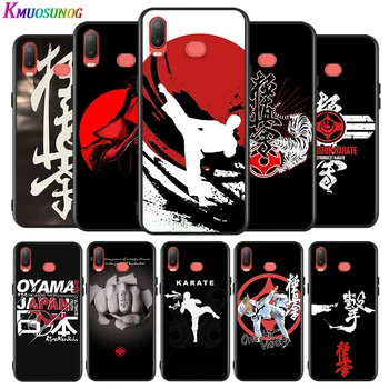 Oyama Kyokushin Karate Samsung Galaxy A9S A8S A6S A9 A8 A7 A6 A5 A3 Plus Star 2018 M. 2016 m. 2017 Juoda Telefono dėklas
