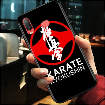 Oyama Kyokushin Karate Samsung Galaxy A9S A8S A6S A9 A8 A7 A6 A5 A3 Plus Star 2018 M. 2016 m. 2017 Juoda Telefono dėklas