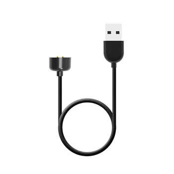 Pakeitimo USB Magnetinės Linijos Laidą, Įkroviklį Nešiojamas USB Įkrovimo 40cm Kabelis Juoda, Suderinama su Xiaomi Mi Smart Juosta 5 6