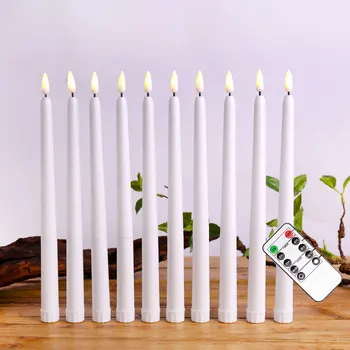 Pakuotėje 6 Mirgėjimas Šiltai Balta Flameless Kalėdų Žvakės Su Nuotolinis,Laikmatis Baterija Plastiko Netikrą Naujųjų Metų Žvakės