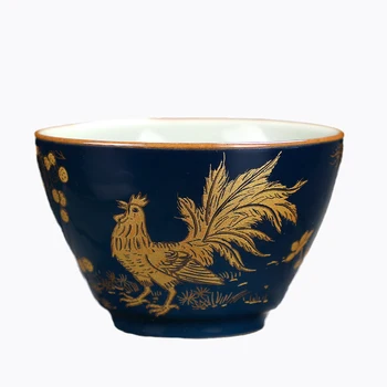 Palace Luxury Keramikos Teacup Meditacija Taurės Rankomis Dažyti Kontūro Aukso Arbatos Dubenėlį Kaklaraištis Guanyin Pu'er Meistras Puodelio Arbatos rinkinys