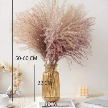 Pampos Žolė 60 cm Natūralių Džiovintų Gėlių, Dekoratyvinių Džiovintos Gėlės Artificia už Vestuves Apdailos Netikrą Gėlės Namuose Dcor