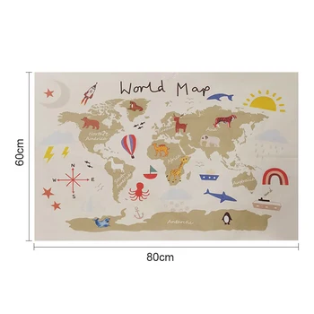 Pasaulio Žemėlapyje Wallpaper HD Audinio Sienų Apdailai Akvarele Žemėlapis Poliesteris Lentelė Viršelis Kilimų Astronautas Namų Gobelenas