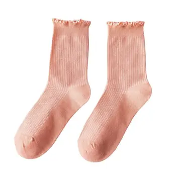 Pavasarį moterų kojinės vientisos spalvos plonas Harajuku kojinės laimingas moterų kojinės medvilnės spalvinga kawaii merginos įdomus pinikai jojimo kojinės