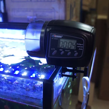 Pažangus Automatinis Žuvų Finansuojančiojo Akvariumas Finansuojančiojo Žuvų Bakas Auto Šėrimo Dozatorius su LCD ekranu Rodo, Akvariumo Reikmenys