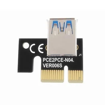 PCI-E Riser Valdybos 1X iki 16X GPU Extender Riser Card PCI-E, USB 3.0 GPU Adapteris su 6pin Sąsaja
