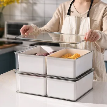 PET Virtuvės Šviežių laikyti Lauke Namų ūkio Plastikiniai Laikymo Dėžutė Skaidri Stalčių Tipas Šaldytuvas talpinimo Saugojimo Organizatorius