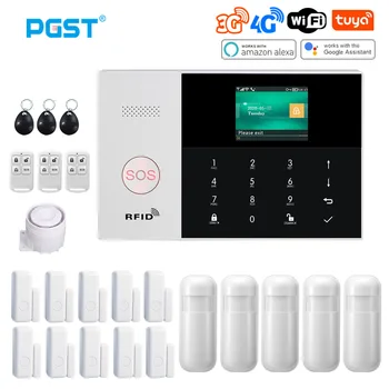 PGST PG105 3G 4G Signalizacijos Sistemos Saugumo Belaidžio Namų Signalizacijos WiFi Paramos Alexa Įsilaužimo Signalizacijos Komplektai Tuya Smart Gyvenimo