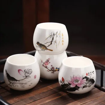 Porceliano Rankų darbo teacup Arbatos rinkinys Keramikos taurė Kung Fu arbatos puodelio arbatinukas Pagamintas vien ranka, modelis rankiniu būdu parengti.