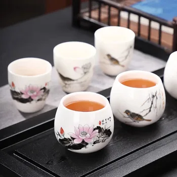 Porceliano Rankų darbo teacup Arbatos rinkinys Keramikos taurė Kung Fu arbatos puodelio arbatinukas Pagamintas vien ranka, modelis rankiniu būdu parengti.
