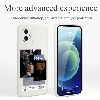 Porų Telefono dėklas Skirtas iPhone 12 Pro Max 11 X XS XR XSMAX SE2020 8 8Plus 7 7Plus 6 6S Plius Skystu Silikonu Padengti