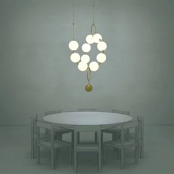 Postmodernios Šiaurės Kambarį Amerikietiško Stiliaus pakabukas lempa, Restoranas Stiklo Kamuolys Karoliai Kūrybos sieniniai šviestuvai