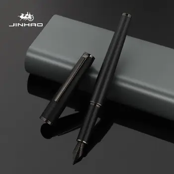 Prabanga Kokybės Metalo JINHAO 95 Fontanas Pen Matinis Juodos Titano PLUNKSNŲ Office mokyklinės prekės, Rašymo Naujas