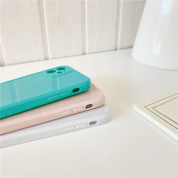 Prabangių Saldainių kreminės spalvos Blizgus rėmas apsaugos soft case for iphone 11 Pro Max X XS Max XR 7 8 Plus SE 2020 Galinį dangtelį