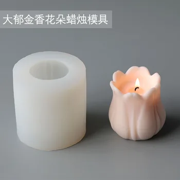 PRZY Tulpių Žiedų Formų Minkštas Formų Žvakių Liejimo, Muilo Formos Silikoninis Rankų darbo Muilas Molio Dervos Žvakių Liejimo formos