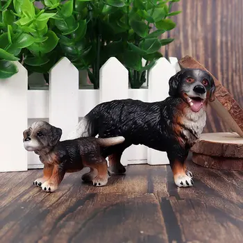 Puikus Naujas Šuo Gyvūnų Modelio Huskie Buldogas Šuniuką Dalmatijos Figūrėlės Mielas Miniatiūriniai Pvc Surinkimo Žaislai Vaikams Dovanų