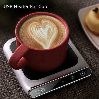 Puodelis Šilčiau USB Puodelio Šildytuvas Darbalaukio Šildymo Miestelyje Kavos Pieno Arbata 3 Temperatūra, Reguliuojamas Puodelio Padas