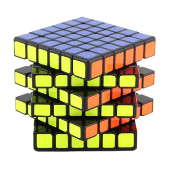 Qiyi Wuhua 6x6 Magic Cube 67mm Juoda Stickerless