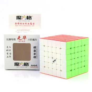 Qiyi Wuhua 6x6 Magic Cube 67mm Juoda Stickerless