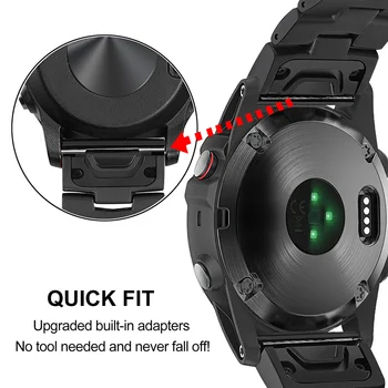Quick Fit Titano Watchband 22mm Garmin Fenix 6 Pro/5/5 Plius/Pirmtakas 945/935/Požiūrį S60/S62/Instinktas Žiūrėti Juosta Dirželis