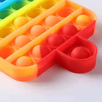 Rainbow Push Burbulas Fidget Jutimo Žaislas Autisim Specialiųjų Poreikių Anti-stresas Žaidimas Įtempių Plonas Fidget Žaislai