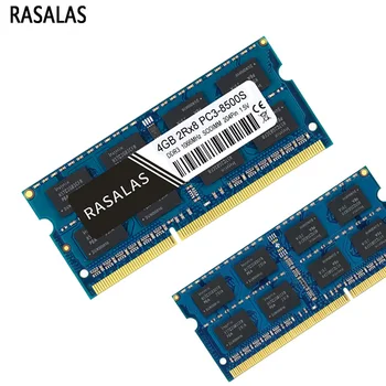RASALAS 1.5 1.35 V Atmintis RAM DDR3 DDR3L 8G 4G 2G Nešiojamas 8500s 10600s 12800s 1066 1333 1 600mhz SODIMM 204PIN Sąsiuvinis Memoria RAM