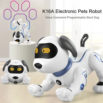 RC Elektroninių Robotas Šuo Mielas animacinių filmų pet Balsas, Muzika, Dainos Įdomių Interaktyvių Daugiafunkcį modeliavimas šuns Žaislai vaikams