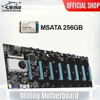 Riserless Kasybos Plokštė Nustatyti, Su 256 gb MSATA 8 GPU Miner Mainboard Etherum Lizdo, Vietos 6.5 cm Rtx3000 Serijos Vaizdo Plokštę