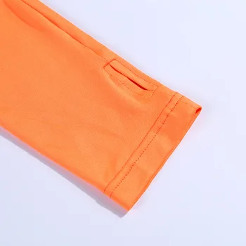 Rudenį Long Sleeve T Marškinėliai Moterims Marškinėliai 2021 Mados Neoninės Oranžinės spalvos Fluorescencinė Žalia Pagrindinės Kietojo T-Shirt Tees High Street GV820