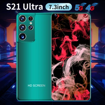 S21 Utra 7.3 Colių Visą Ekraną Smartfon Pasaulio Versija 12G 512 GB 