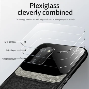 Samsung Galaxy A02S SM-A025F A 02S Matinis Minkštos Tpu Veidrodis stiklas Galinį Dangtelį Galaxy A02S Silikono Odinis Telefono dėklas