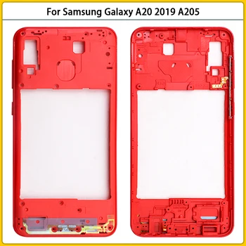 Samsung Galaxy A20 2019 A205 Būsto Atveju Viduryje Kadro Bezel Rėmas + Baterija, galinis Dangtelis Galinis Dangtis SM-A205F A205DS Pakeisti