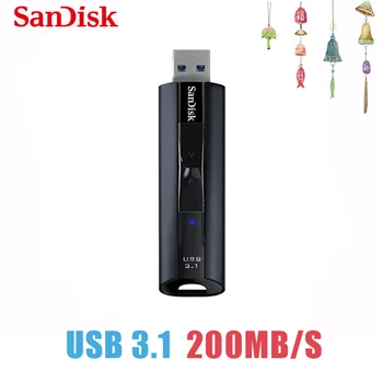 SanDisk Extreme PRO CZ880 USB 3.1 Kietojo Flash Diskas 128GB 256 GB 512 GB Didelės Spartos 420MB/s Atminties Usb Pen Drive