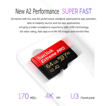 SanDisk Extreme Pro micro SD Kortele 128 GB 